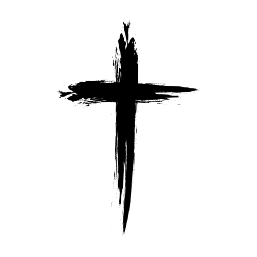 image of handdrawn cross to represent Jesus